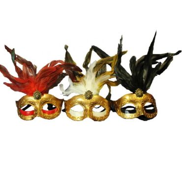 loup or avec plumes pour adulte | jourdefetE.com