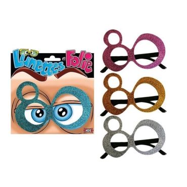 Lunettes Pailletées 80 Ans - Coloris au Choix