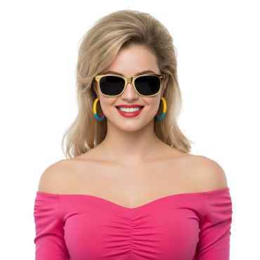 Lunettes de soirée dorées métallisées pour déguisement et fête | jourdefete.com Lunettes de soirée dorées métallisées pour déguisement et fête | jourdefete.com