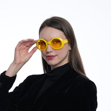 Lunettes Jackie fluo jaune pour fêtes et déguisements | jourdefete.com