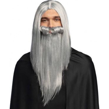 Une jolie perruque de magicien avec barbe pour le carnaval ou une soirée à thème | jourdefete.com
