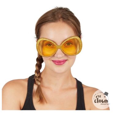 Lunettes disco pailletées or | jourdefete.com