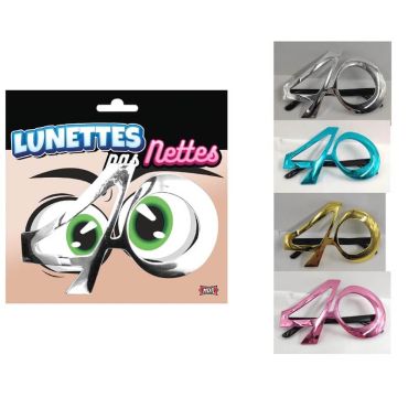 Lunettes métalliques anniversaire 40 ans couleur au choix