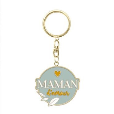 Porte-Clé en métal Maman d'amour Porte-Clé en métal Maman d'amour