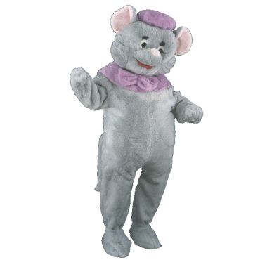 mascotte bianca souris grise