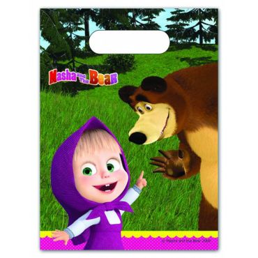 6 sacs cadeaux Masha et Michka Jour de Fete Sacs cadeaux Sacs cadeaux invitations