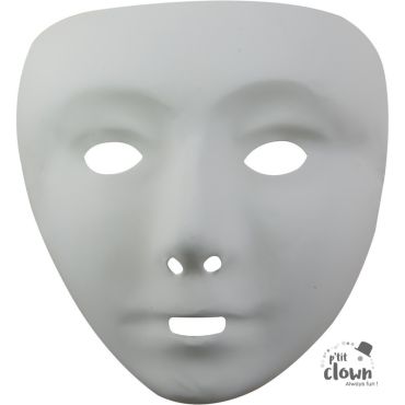 Masque blanc enfant à personnaliser déguisement | jourdefete.com