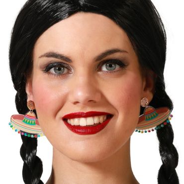 Boucles d’oreilles sombreros colorés | jourdefete.com