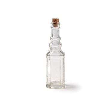 Mignonette en verre avec bouchon en liège de 12 cm | jourdefete.com