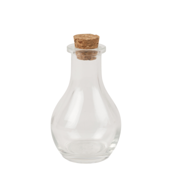 Mini bouteille en verre avec bouchon en liège pour cadeaux et décoration | jourdefete.com