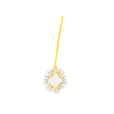 10 Étiquettes avec ruban - Collection Mimosa
