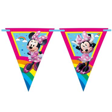 Guirlande fanions Minnie Rainbow pour décoration d’anniversaire Disney avec arc-en-ciel | jourdefete.com