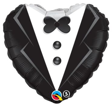Ballon Hélium Cœur "Monsieur" - 46cm