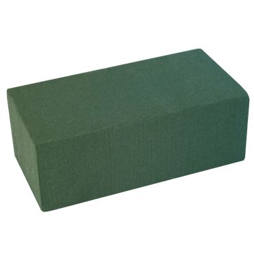 Mousse rectangulaire verte de qualité professionnelle pour création et art floral de dimensions 20x10x7.5cm | jourdefete.com