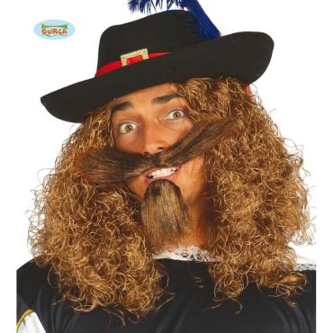 Moustache et bouc de mousquetaire - Châtain | jourdefete.com Moustache et bouc de mousquetaire - Châtain | jourdefete.com