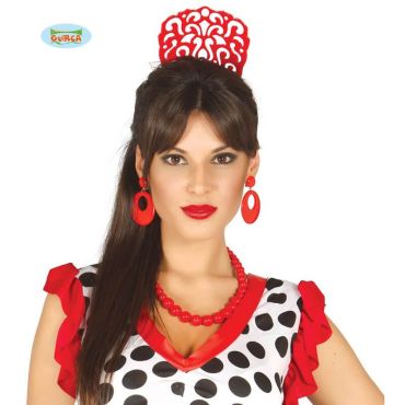 Peigne andalou rouge | jourdefete.com