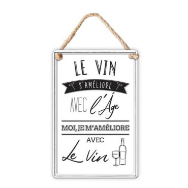 plaque en métal Le vin s'améliore avec l'âge
