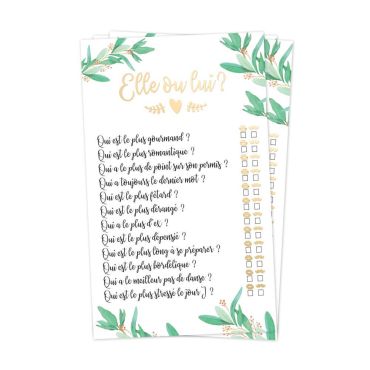 Jeu Elle ou lui pour mariage | jourdefete.com