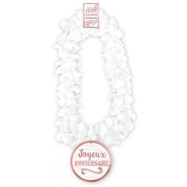 collier-fleurs-blanc-rose-anniversaire|jourdefete.com