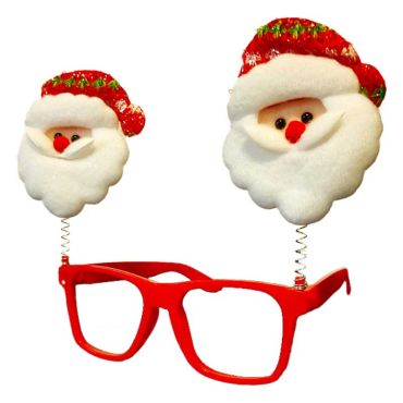 lunettes de pères noël sur ressorts | jourdefete.com