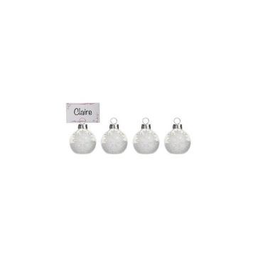 4 boules de neige noel porte nom | jourdefete.com