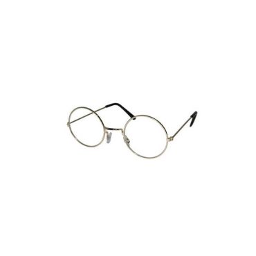 Lunettes en metal Rondes Dorees avec Verres Jour de Fete Lunettes Accessoires