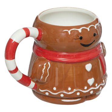 Mug en forme de bonhomme de pain d'épices de Noël | jourdefete.com Mug en forme de bonhomme de pain d'épices de Noël | jourdefete.com