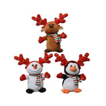 Peluche de Noël animée – renne, pingouin ou bonhomme de neige avec musique et mouvement | jourdefete.com