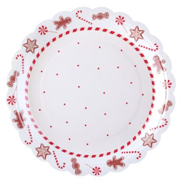 Assiettes Noël Joyeuse Gourmandise avec motifs bonbons et pain d’épices 23 cm | jourdefete.com Assiettes Noël Joyeuse Gourmandise avec motifs bonbons et pain d’épices 23 cm | jourdefete.com