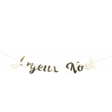guirlande Joyeux Noël en or