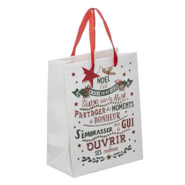 sac cadeaux de Noël impressions de mots petit modèle | jourdefete.com sac cadeaux de Noël impressions de mots petit modèle | jourdefete.com
