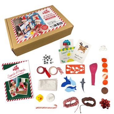 Kit 35 Bêtises du Lutin Farceur avec accessoires et idées de jeux de Noël | jourdefete.com
