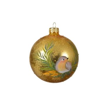 boule en verre rossignol noel | jourdefete.com