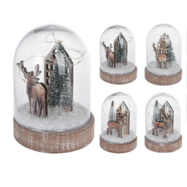 cloche lumineuse neige noel | jourdefete.com