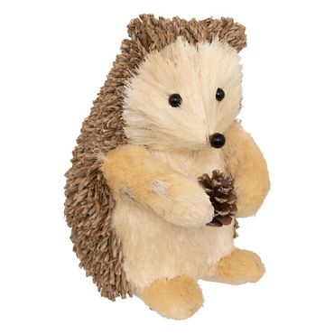 Apportez douceur et nature à votre déco avec le hérisson de Noël tenant une pomme de pin. Un charme rustique pour les fêtes !