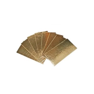 5 semelles à buches dorées en carton | jourdefete.com