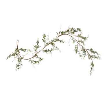 guirlande de feuilles givrees et irisees avec perles nacrees | jourdefete.com