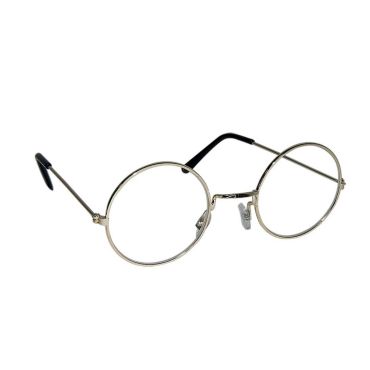 Lunettes de Noël rondes dorées en métal avec verres | jourdefete.com