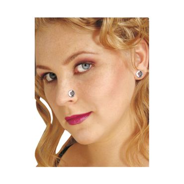 Pack de 2 piercings magnétiques - Strass blanc Pack de 2 piercings magnétiques - Strass blanc