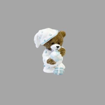 Figurine en Résine - Baby Shower - Ourson Bleu | jourdefete.com