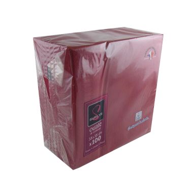 100 Serviettes Ouate de Cellulose Bordeaux
