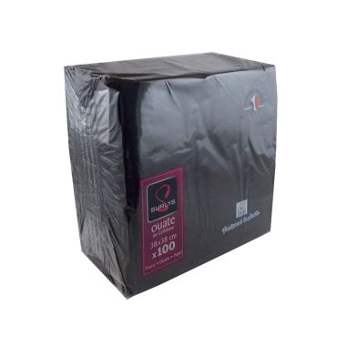 100 Serviettes Ouate de Cellulose Noir