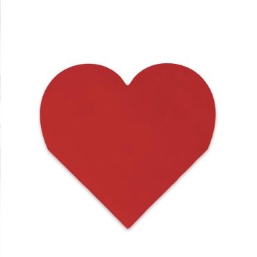 Pack de 10 serviettes pour la Saint-Valentin en forme de cœur | jourdefete.com