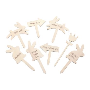 Kit de 8 pièces pour chasse aux œufs de Pâques - 10 cm | jourdefete.com
