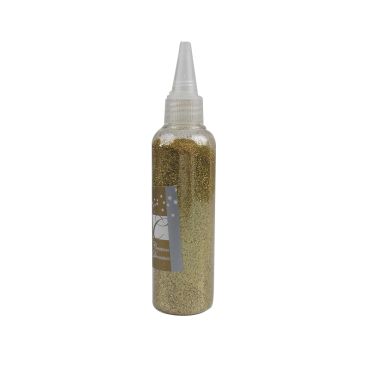 Tube glitter 15 cm doré