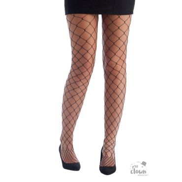 Collants résille noirs grandes mailles pour soirées déguisées | jourdefete.com