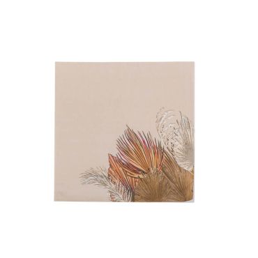 serviette-collection palm chocolat sable et or | jourdefete.com