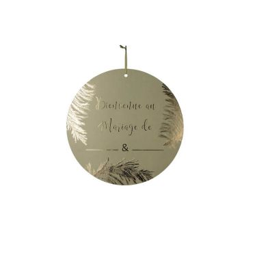 pancarte-mariage-personnaliser-decoration-pampa-kaki-or | jourdefete.com