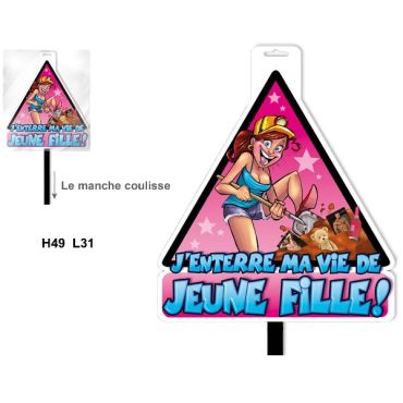 panneau chantier j'enterre ma vie de jeune fille