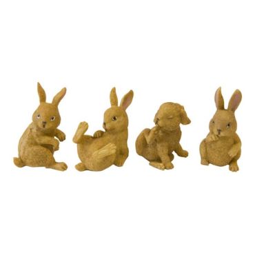 Lapin beige en résine | jourdefete.com